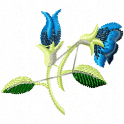 Flowers And Tree Embroidery Design 2